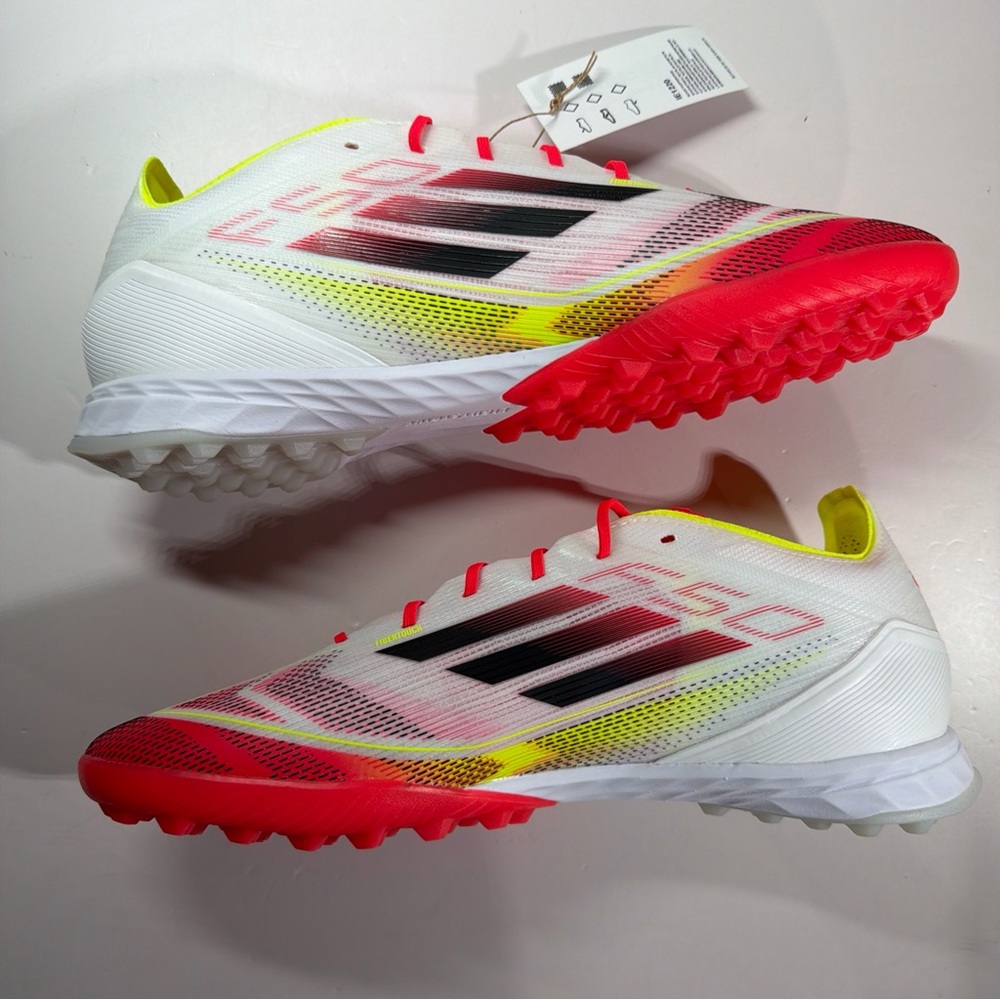 Adidas F50 Pro Turf Soccer Mens White Sneakers Athletic Shoes IE1220 New No Box - Picture 4 of 11
